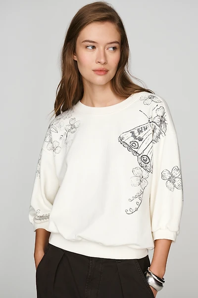 Pilcro Niki Bubble Sweatshirt by Bailey Fritz