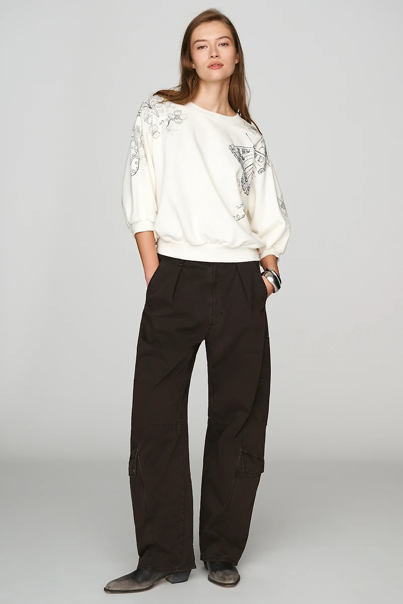 Pilcro Niki Bubble Sweatshirt by Bailey Fritz