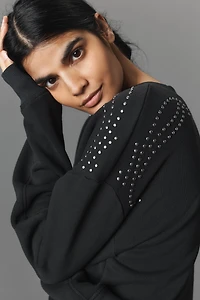 rag & bone Vintage Terry Studded Sweatshirt