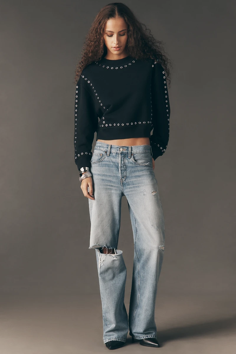 rag & bone Terry Grommet Sweatshirt