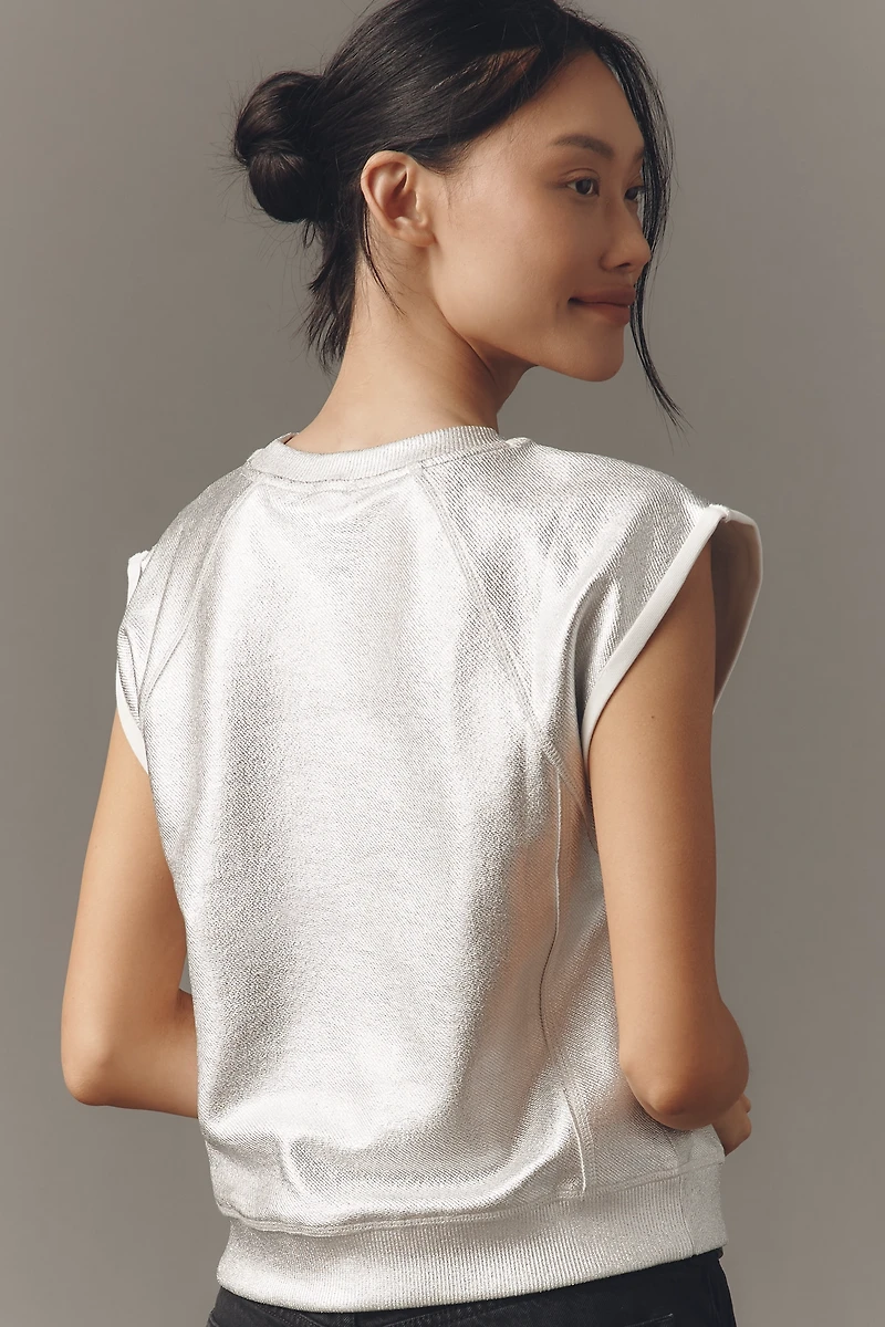 Pilcro Shiny Knit Muscle Top