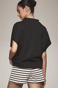 By Anthropologie Mock-Neck Batwing Top