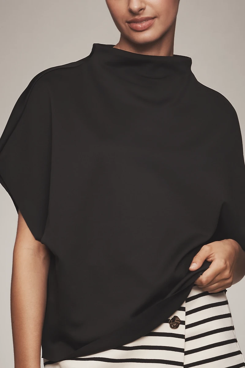 By Anthropologie Mock-Neck Batwing Top
