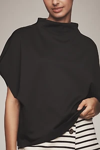 By Anthropologie Mock-Neck Batwing Top