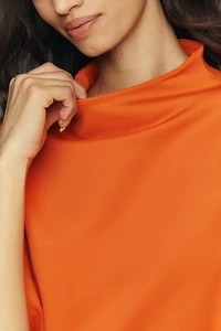 By Anthropologie Mock-Neck Batwing Top