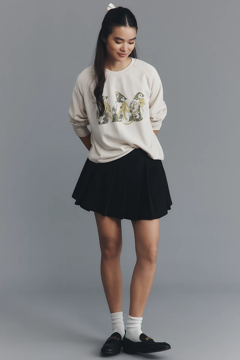 Maeve Animal Friends Crew-Neck Sweatshirt
