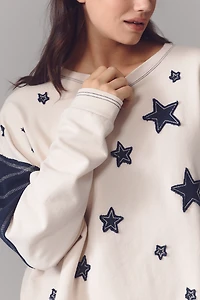 Pilcro Star Patch Oversized Sweatshirt