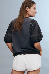 Pilcro Short-Sleeve Easy Tiger Graphic Sweatshirt