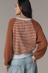 The Niki Knit-Sleeve Bubble Sweatshirt