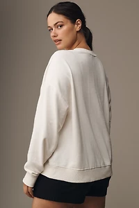 Maeve Short-Sleeve Embellished Sweatshirt