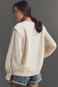 By Anthropologie Floral Cutwork Pullover