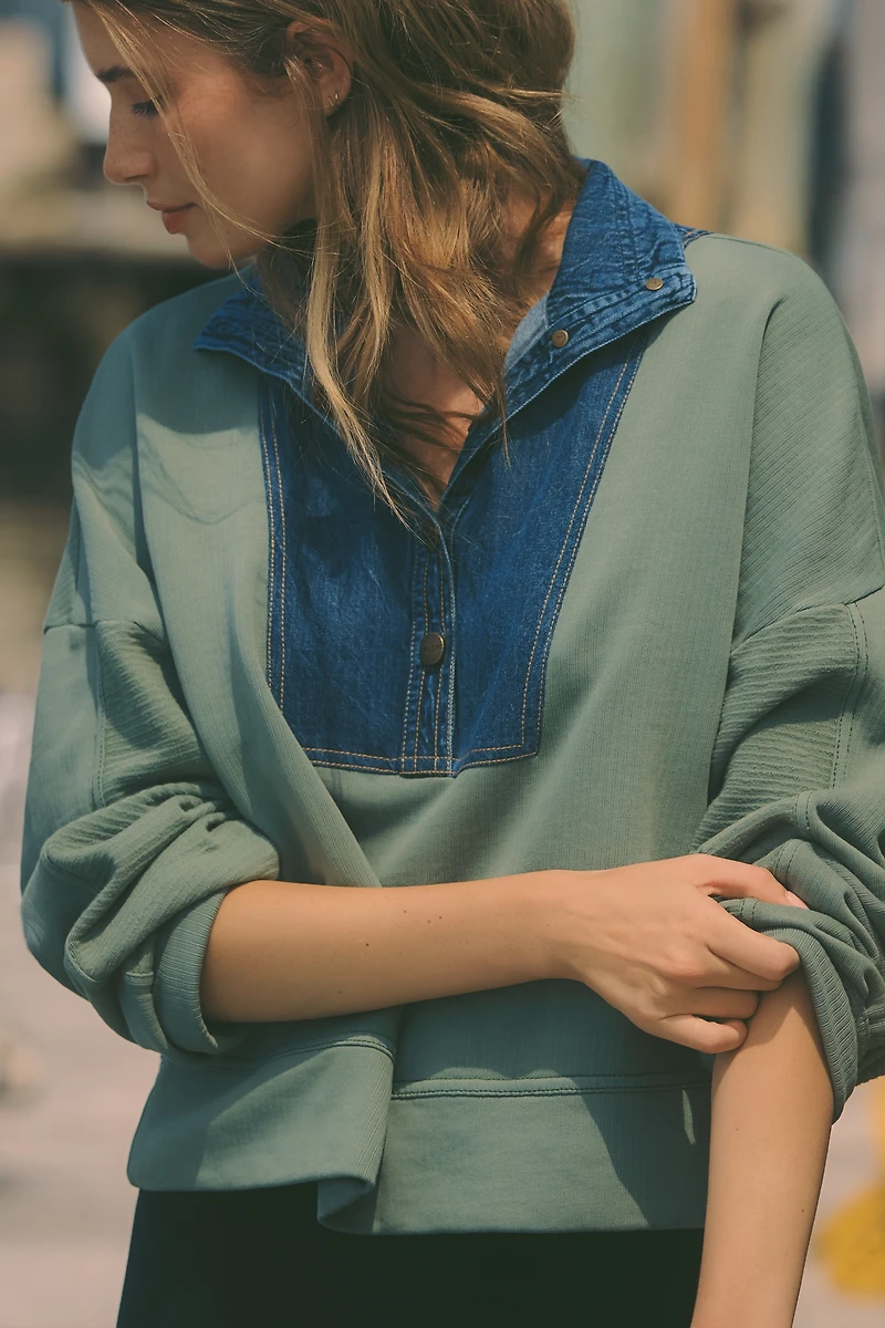Pilcro 100% Cotton East-West Pullover