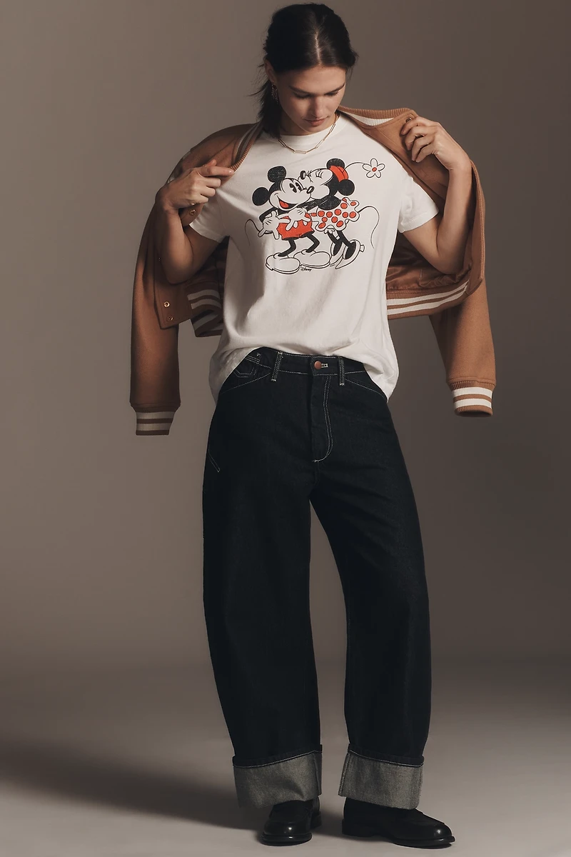 Junk Food x Anthropologie Mickey & Minnie Kiss Graphic Tee