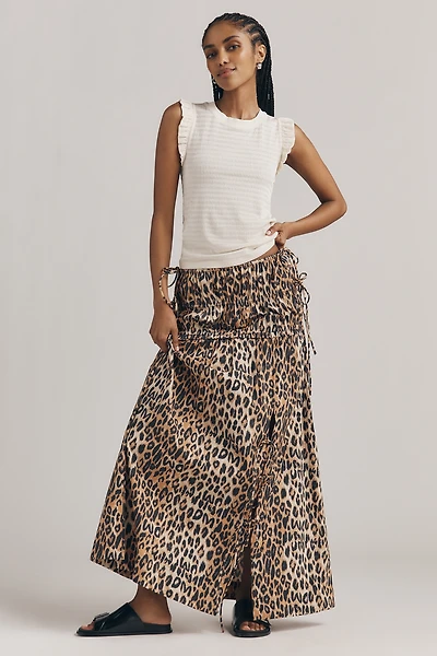 Maeve Ruffled Crew-Neck Tank