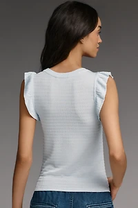 Maeve Ruffled Crew-Neck Tank