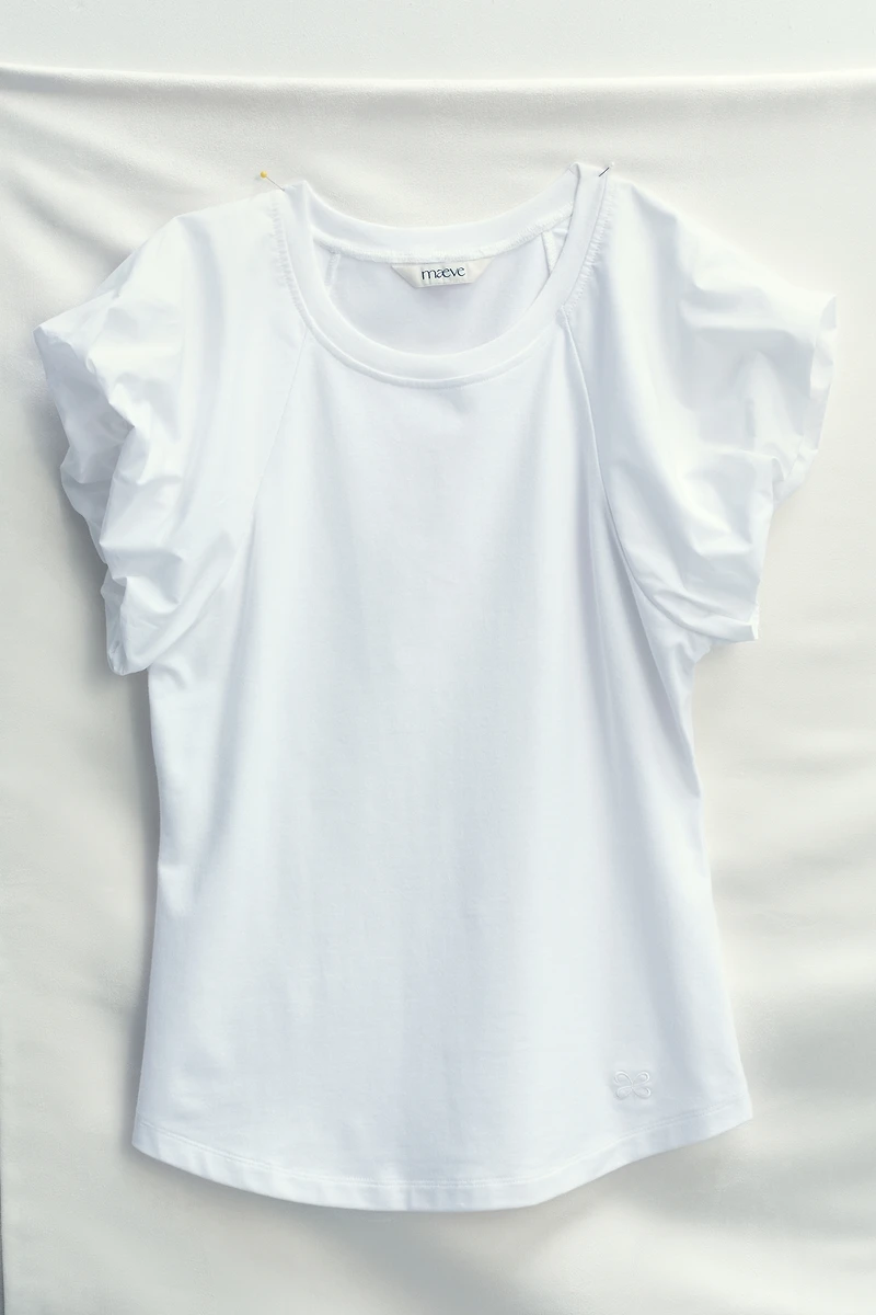 Maeve Cloud Flutter-Sleeve Tee