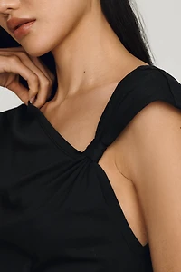 By Anthropologie Asymmetrical Knot Tee