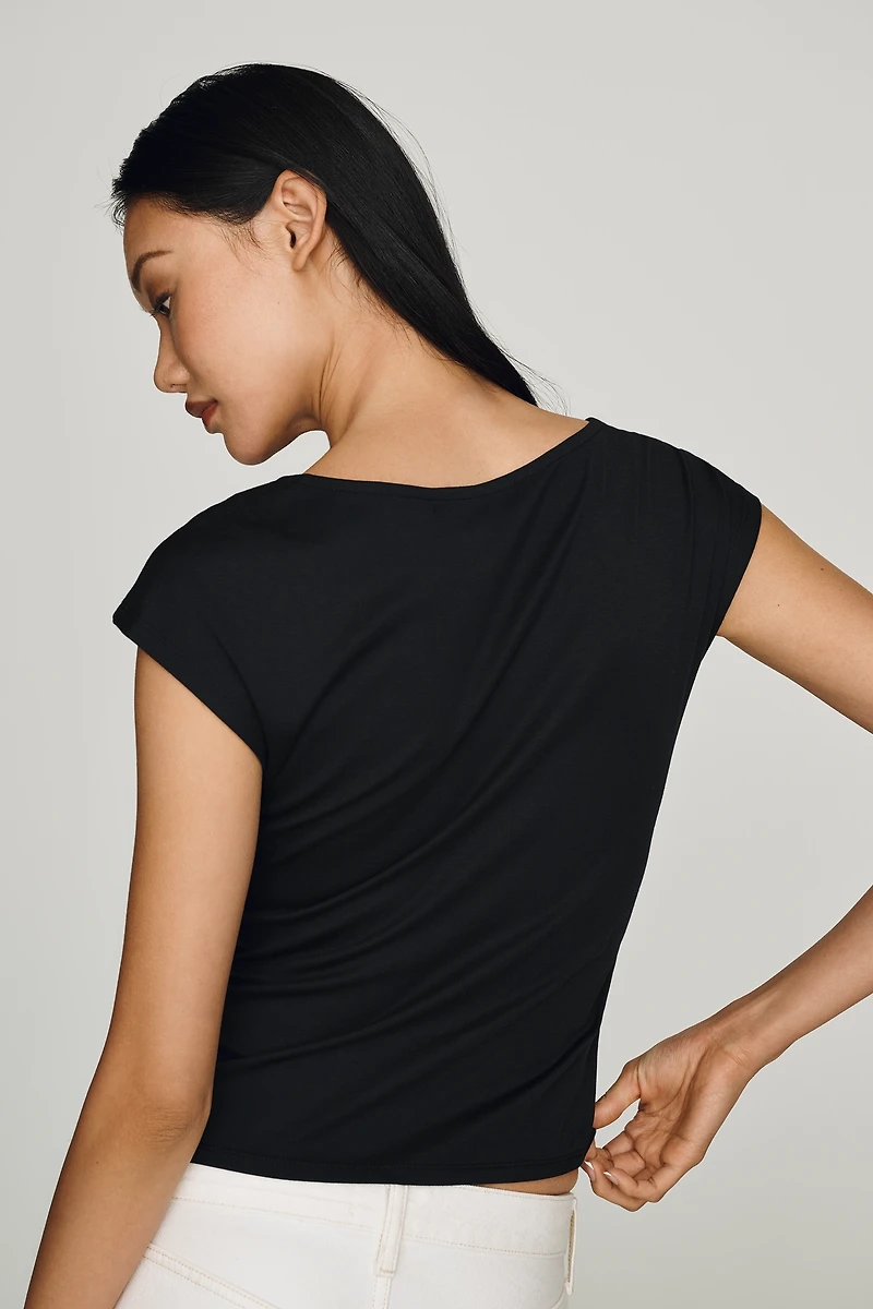 By Anthropologie Asymmetrical Knot Tee