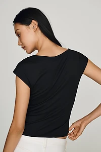 By Anthropologie Asymmetrical Knot Tee