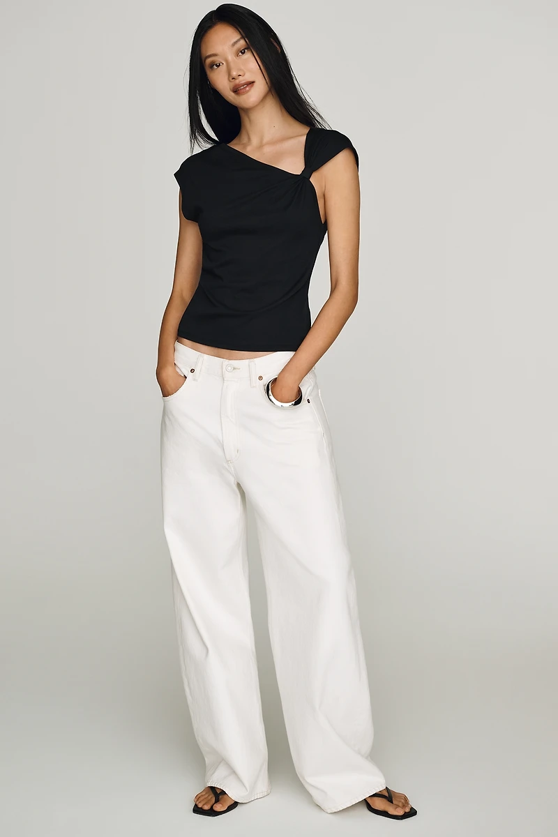 By Anthropologie Asymmetrical Knot Tee