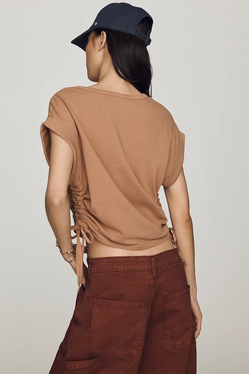 Wilt 100% Cotton Ruched Tee