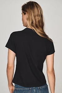 perfectwhitetee Cotton Boxy V-Neck Tee