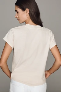 perfectwhitetee Cotton Boxy V-Neck Tee