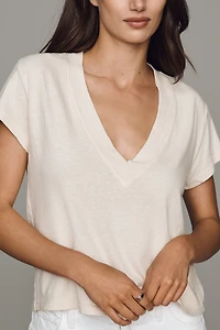 perfectwhitetee Cotton Boxy V-Neck Tee