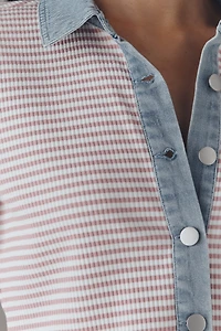 Dolan Left Coast Denim Mixed Cardigan