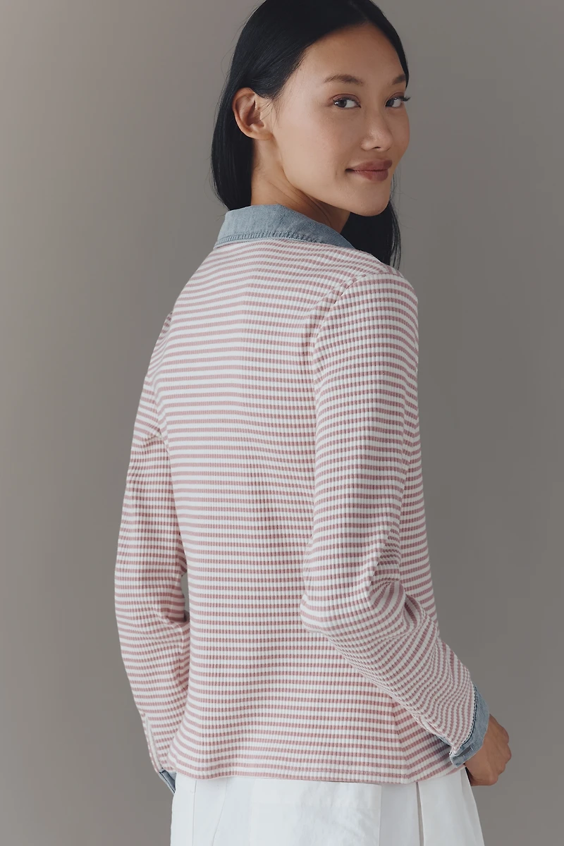 Dolan Left Coast Denim Mixed Cardigan