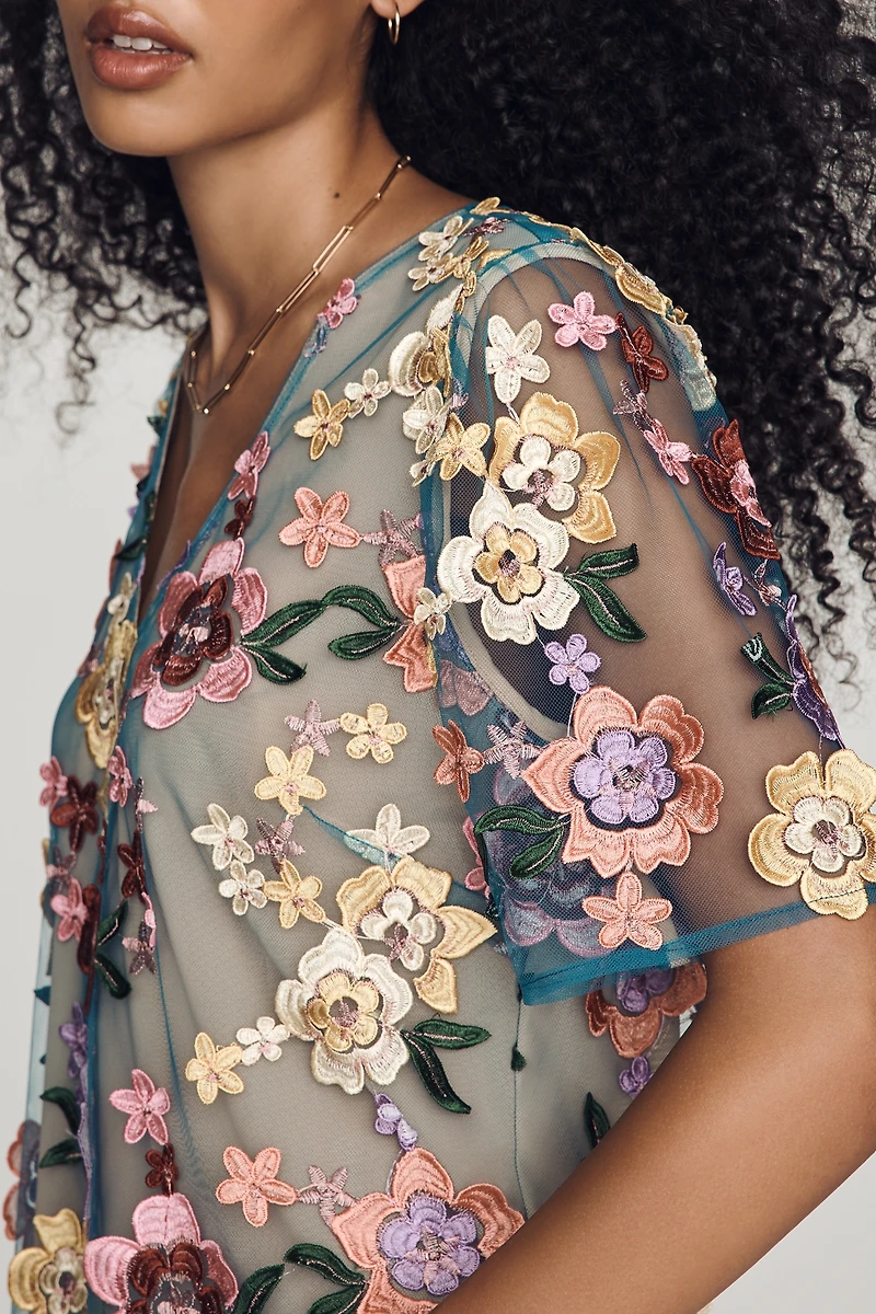 Dolan Left Coast 3D Floral Top