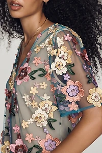 Dolan Left Coast 3D Floral Top