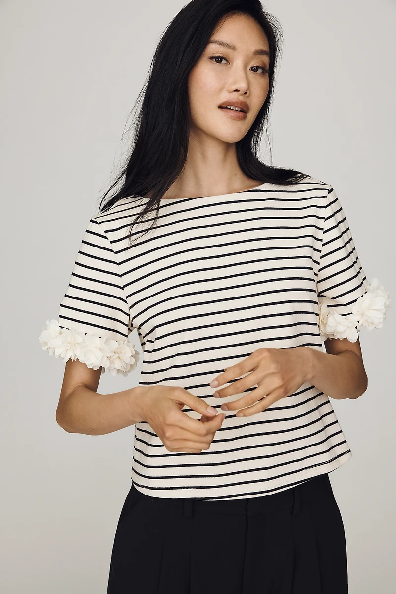 Dolan Left Coast Cotton Floral-Sleeve Tee