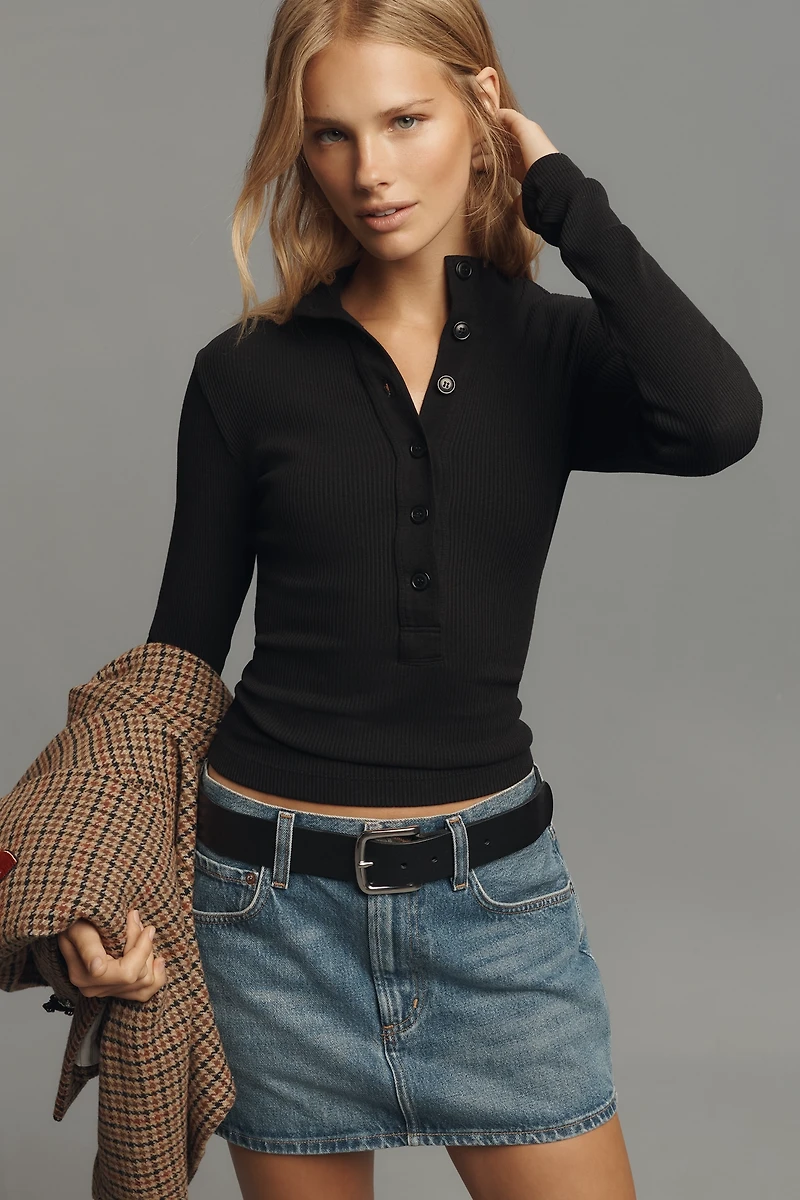Citizens of Humanity Sheena Long-Sleeve Henley Top