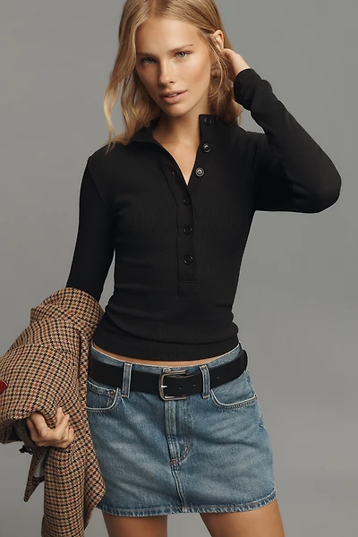 Citizens of Humanity Sheena Long-Sleeve Henley Top
