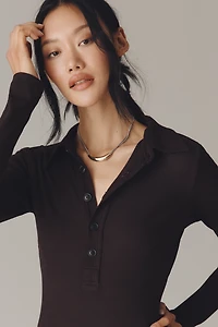 Citizens of Humanity Long-Sleeve 60's Polo Top