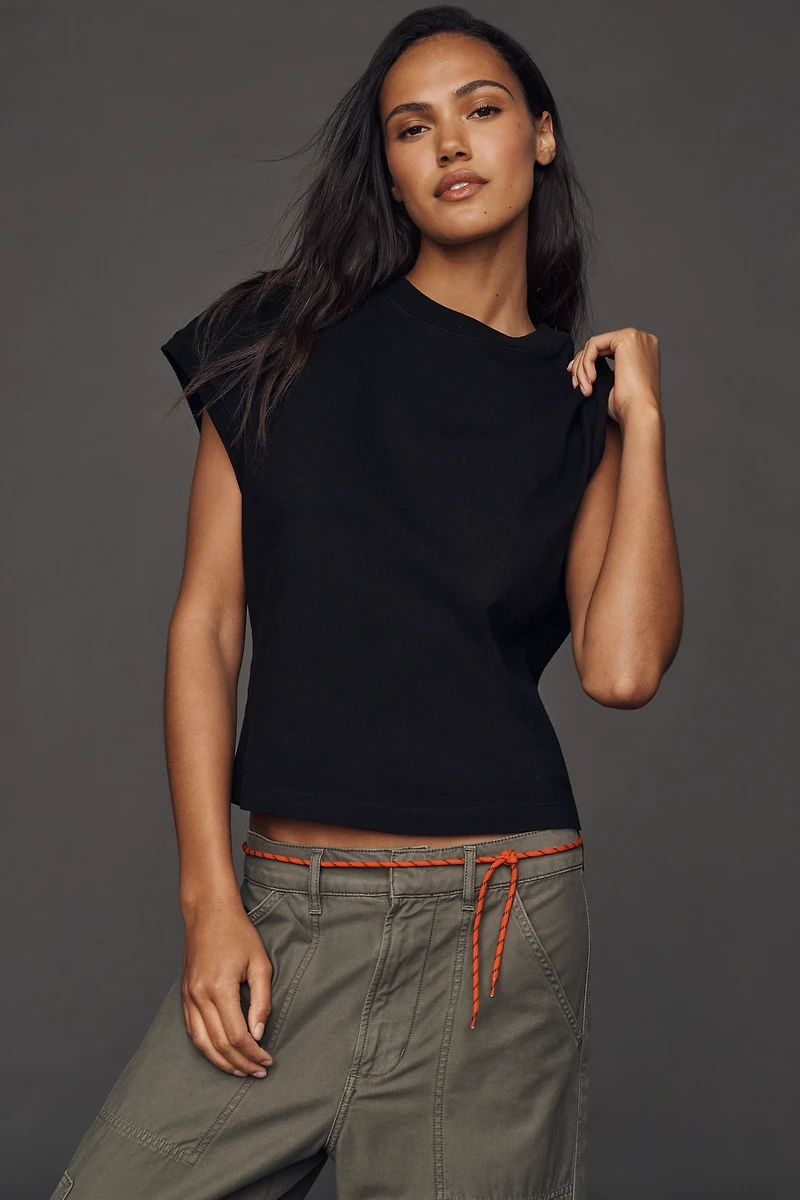 AGOLDE Meg Cotton Cap-Sleeve T-Shirt