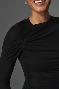 AGOLDE Lissa Long-Sleeve Twist Detail Top