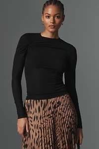 AGOLDE Lissa Long-Sleeve Twist Detail Top