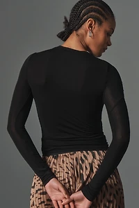 AGOLDE Lissa Long-Sleeve Twist Detail Top