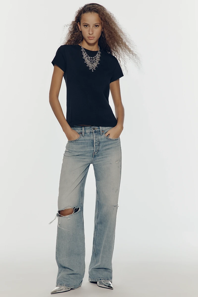 AGOLDE Adine Longline Organic Cotton T-Shirt