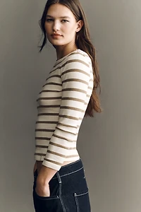 Citizens of Humanity Slim Boat-Neck Long-Sleeve T-Shirt