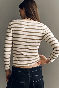 Citizens of Humanity Slim Boat-Neck Long-Sleeve T-Shirt