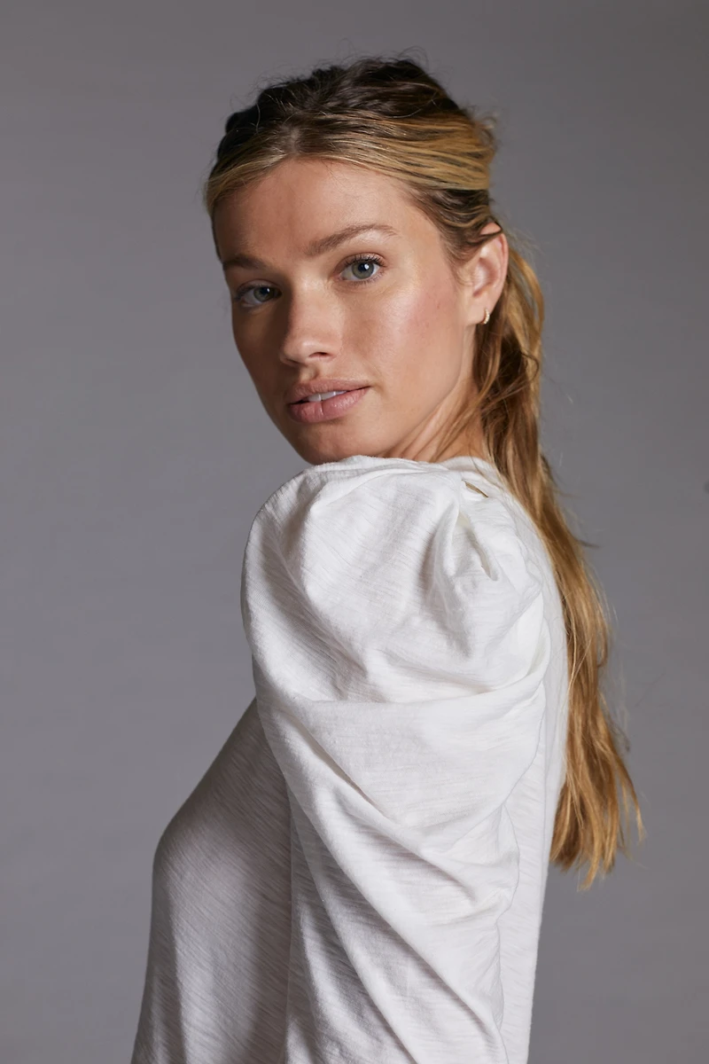 Nation Los Angeles Zeta Puff-Sleeve Top