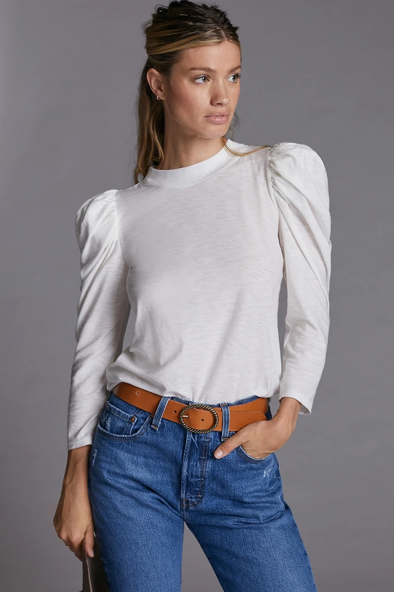 Nation Los Angeles Zeta Puff-Sleeve Top
