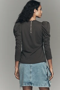 Nation Los Angeles Zeta Puff-Sleeve Top