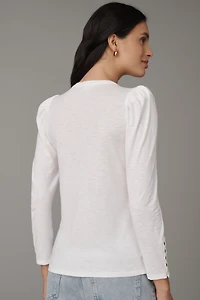 Nation Los Angeles Leta Puff-Shoulder Tee