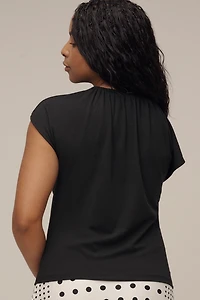 Nation Los Angeles Dona V-Neck Ruched Top