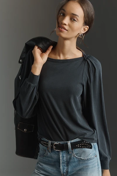 Nation Los Angeles Sammy Envelope-Neck Top