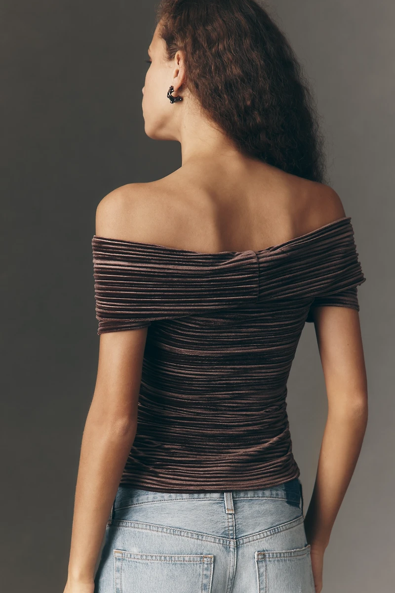 ASTR The Label Mallina Off-Shoulder Top